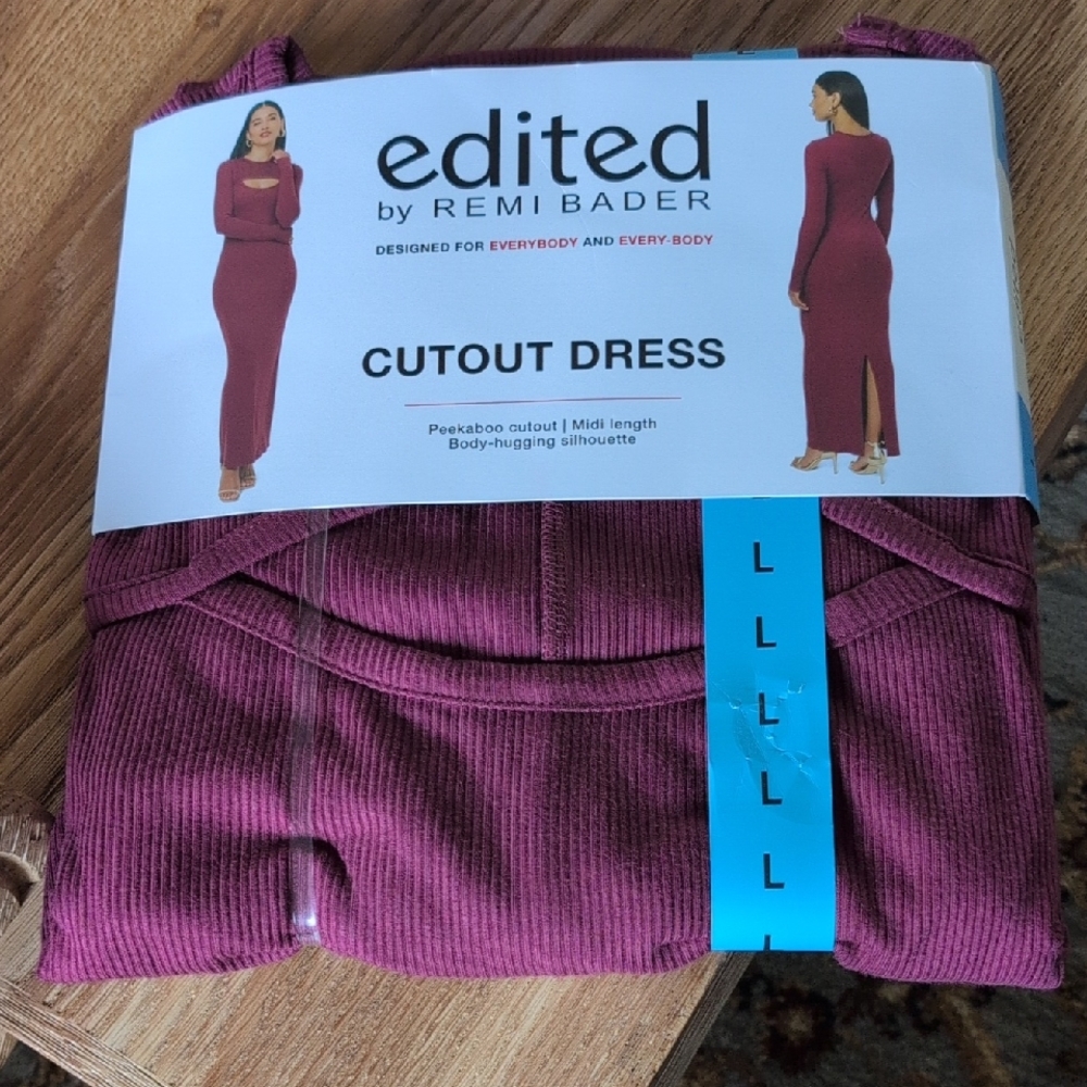 Remi Bader Cutout Dress. Size Large NWT